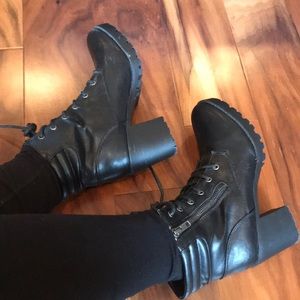 Brash Black Combat Boots